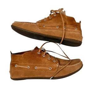 Sperry Bellport Boat Shoe Chukka Boots Tan Leather Women’s 6 VGUC